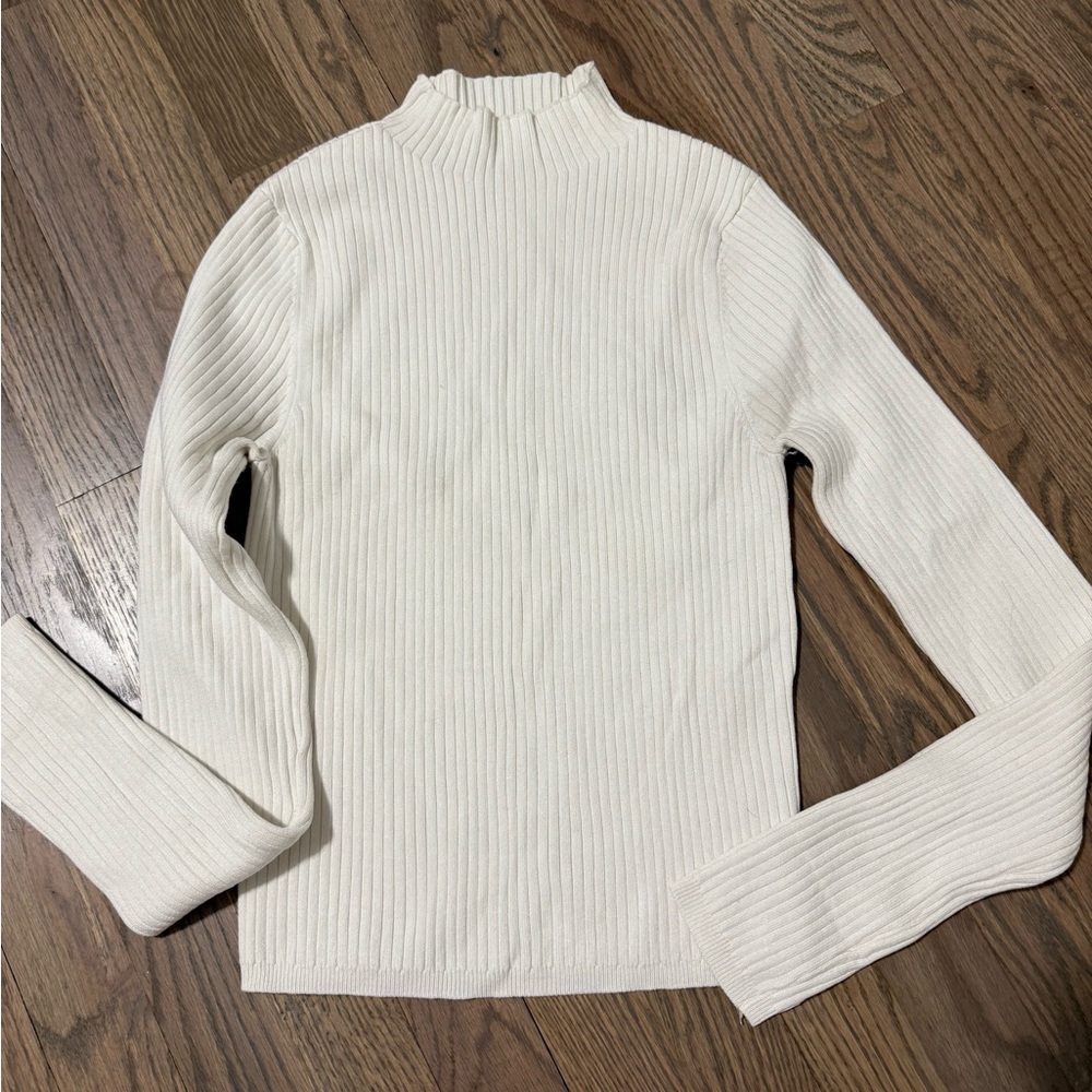 Promise Ivory Ribbed Knit Top